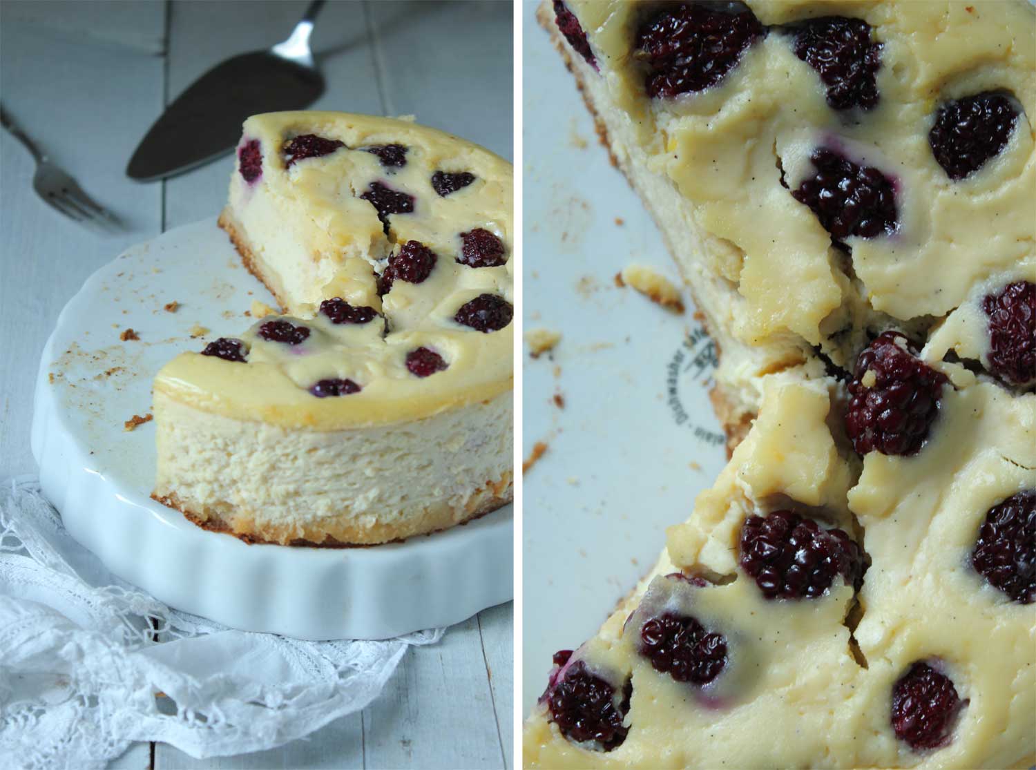 - fleur du poirier -: ricotta cheesecake with blackberries. ricotta ...