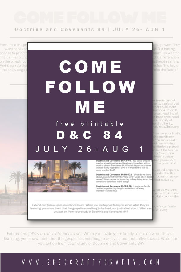 Come Follow Me free printable July 25-Aug 1 pinterest pin