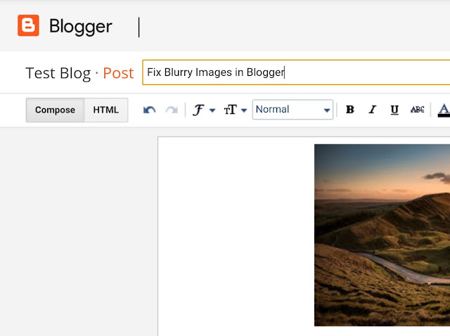 Switch to HTML in Blogger post editor