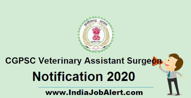CGPSC Veterinary Assistant Surgeon Online Form 2020