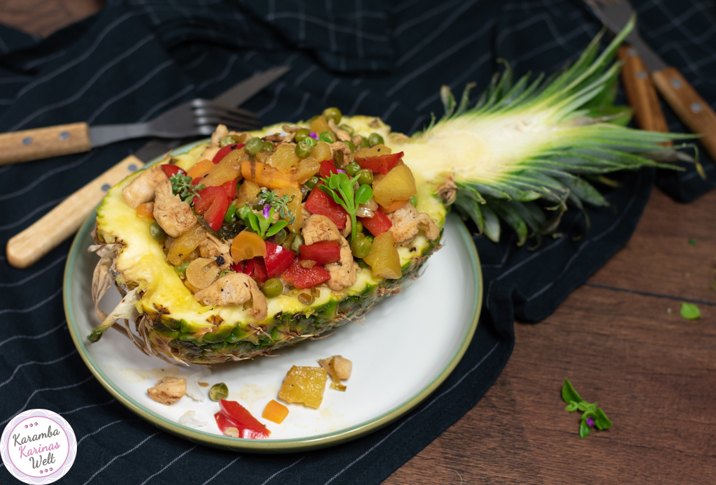 KarambaKarina&amp;#39;s Welt: Fruchtiges Ananas-Teriyaki-Hähnchen mit Reis