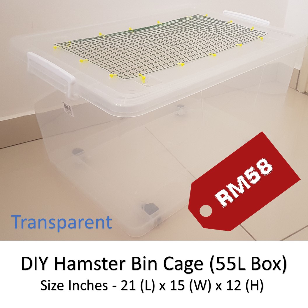 Fluff and Clouds DIY Hamster Bin Cage Available for SALE!