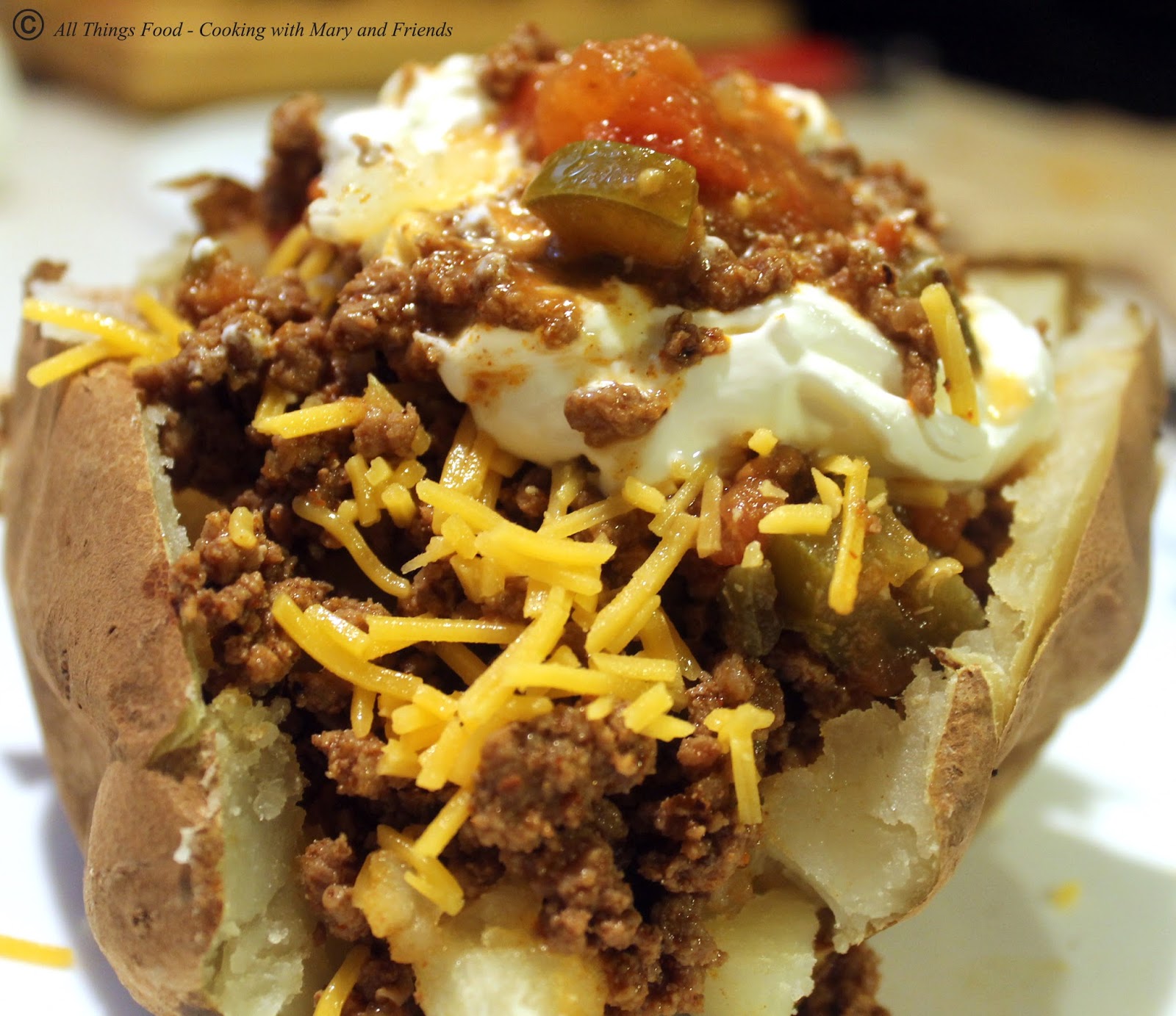 Cooking With Mary and Friends Taco Loaded Baked Potatoes
