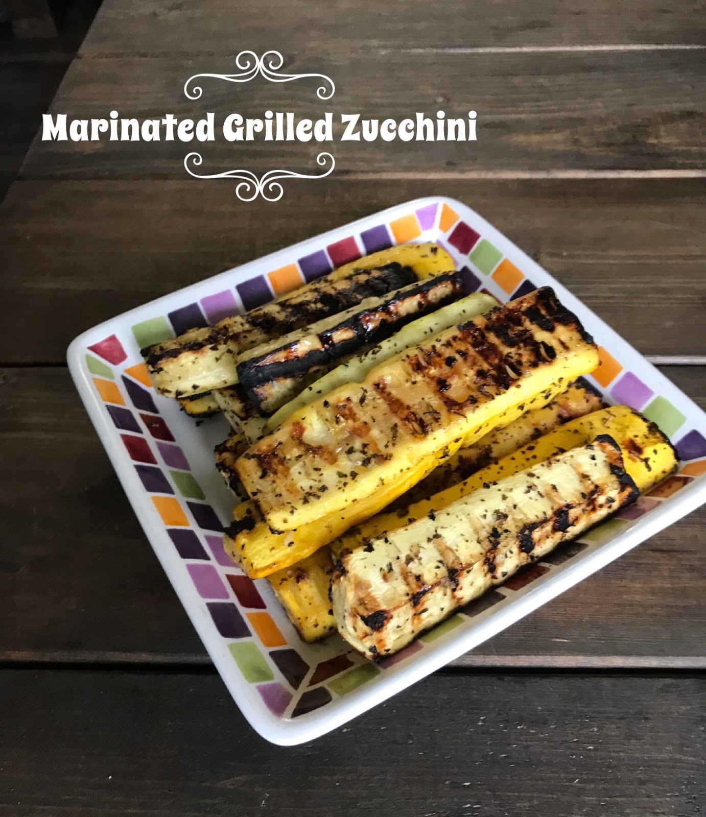 My Plate Diary Recipes Marinated Grilled Zucchini