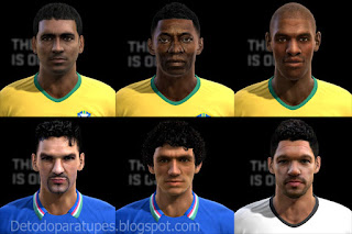 Faces: Aldair, Baggio, Ballack, Donadoni, Pele, Romario PES 2013