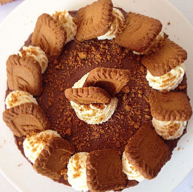 Baking is Love speculoos "biscoff" dark chocolate cake.