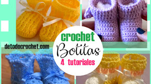 Botitas para Bebés a Crochet / 4 Tutoriales en Español