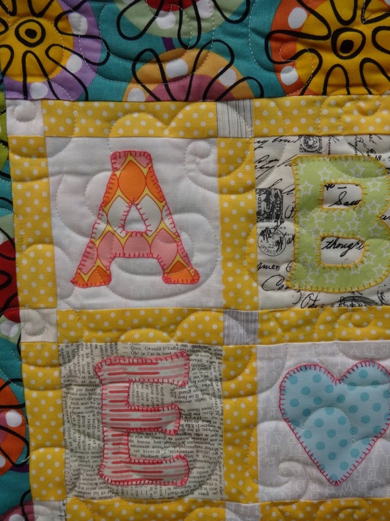 Inch by Inch Quilting Alphabet baby quilt