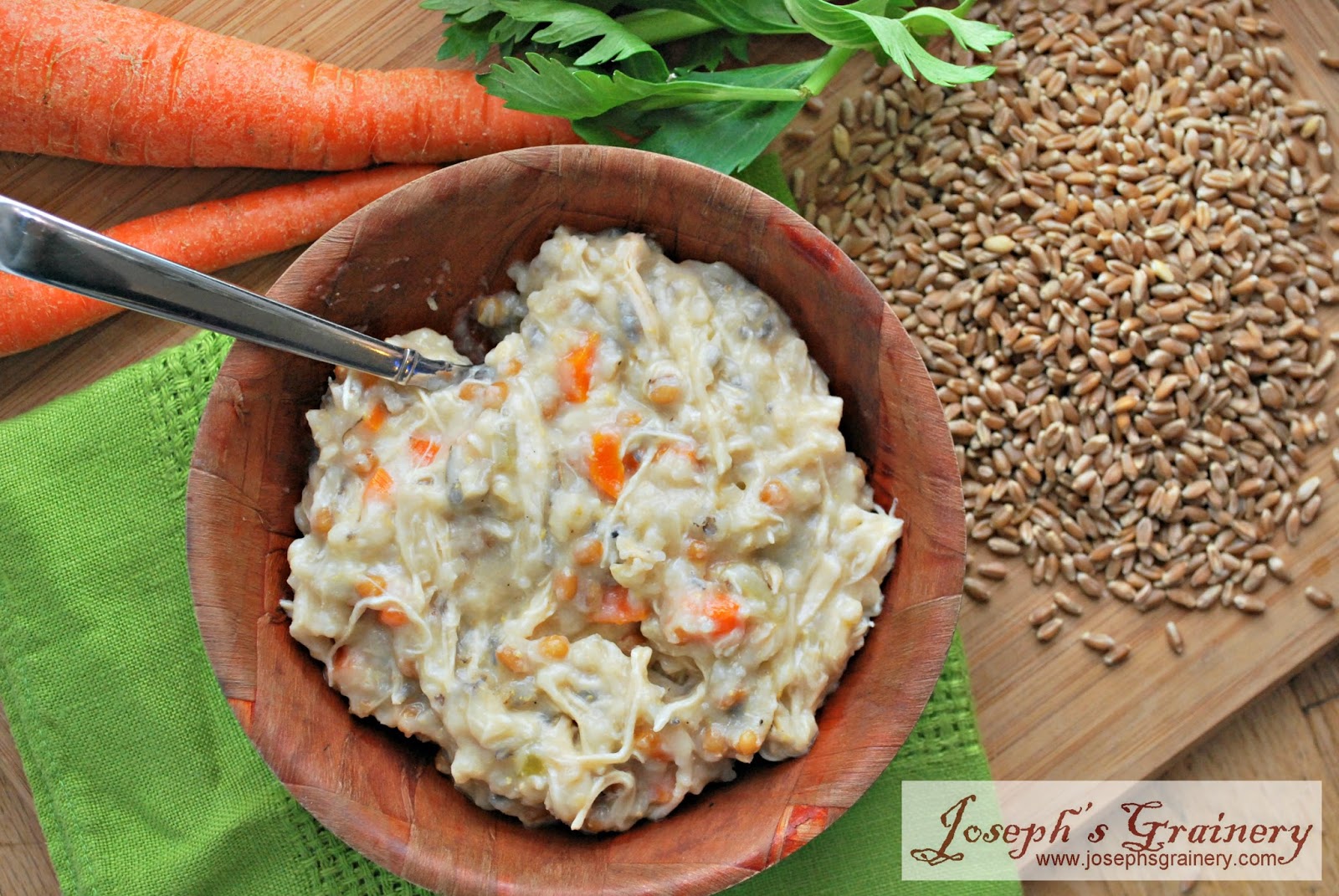 Joseph's Grainery Slow Cooker Wild Rice, Wheat Berry & Chicken Soup