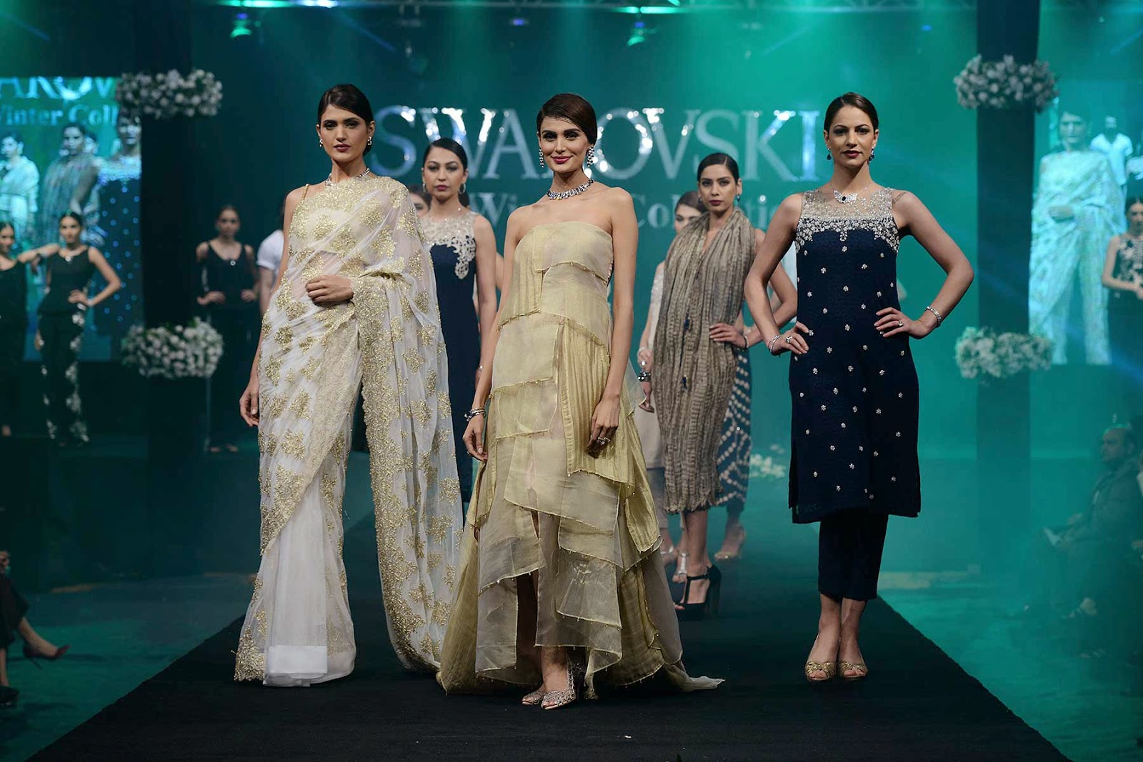 Models at the Nishat Swarovski Jewellery Launch Pakistan