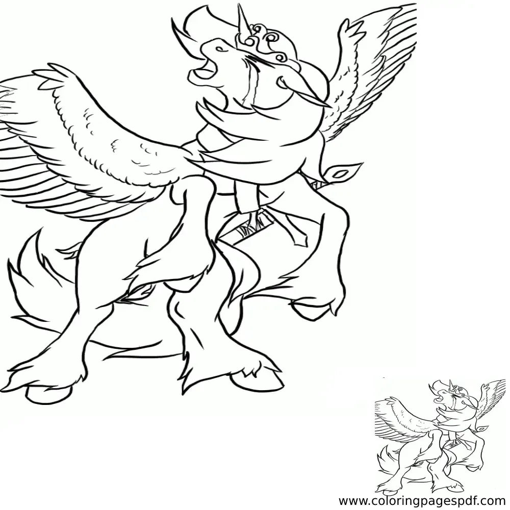 Coloring Page Of A Crying Unicorn