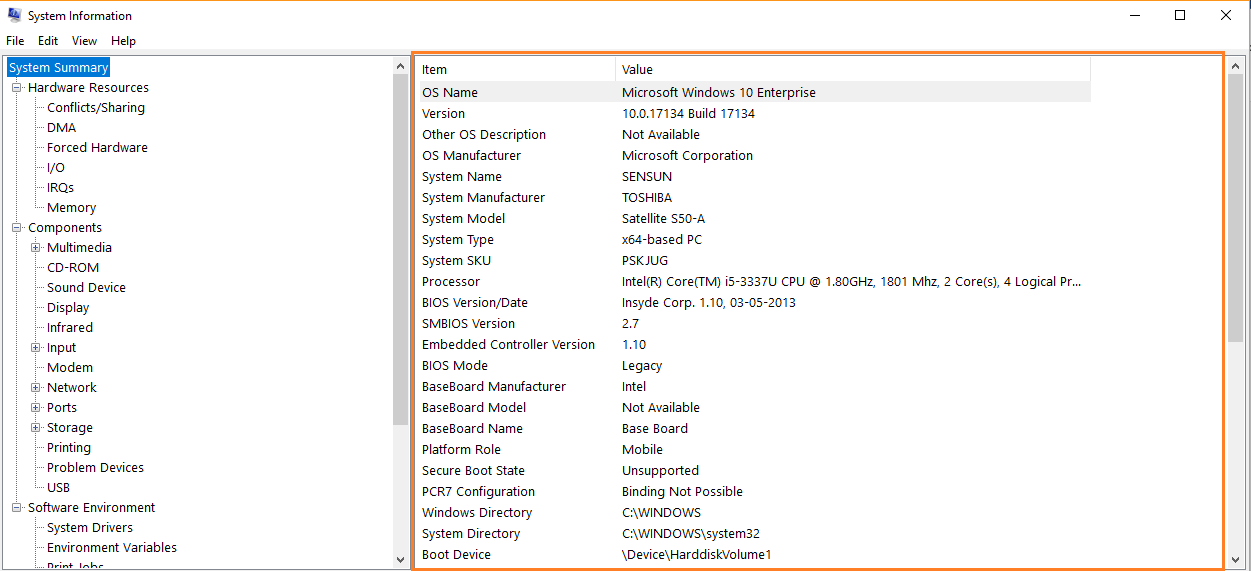 Steps to find your System Information on Windows