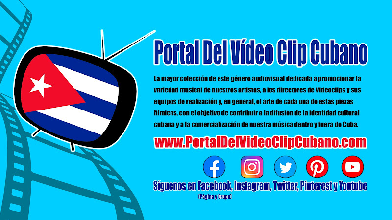 El Portal del Vídeo Clip Cubano es la mayor colección de este género audiovisual dedicada a promocionar la variedad musical de nuestros artistas, a los directores de Videoclips, sus equipos de realización y, en general, el arte de cada una de estas piezas fílmicas, con el objetivo de contribuir a la difusión de la identidad cultural cubana y a la comercialización de nuestra música dentro y fuera de Cuba