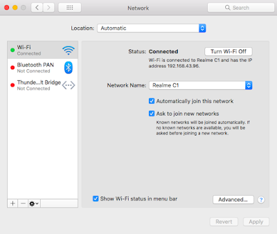 Cara Reset Password Wifi di Mac OS atau Cara Delete / Hapus Wifi di Mac OS