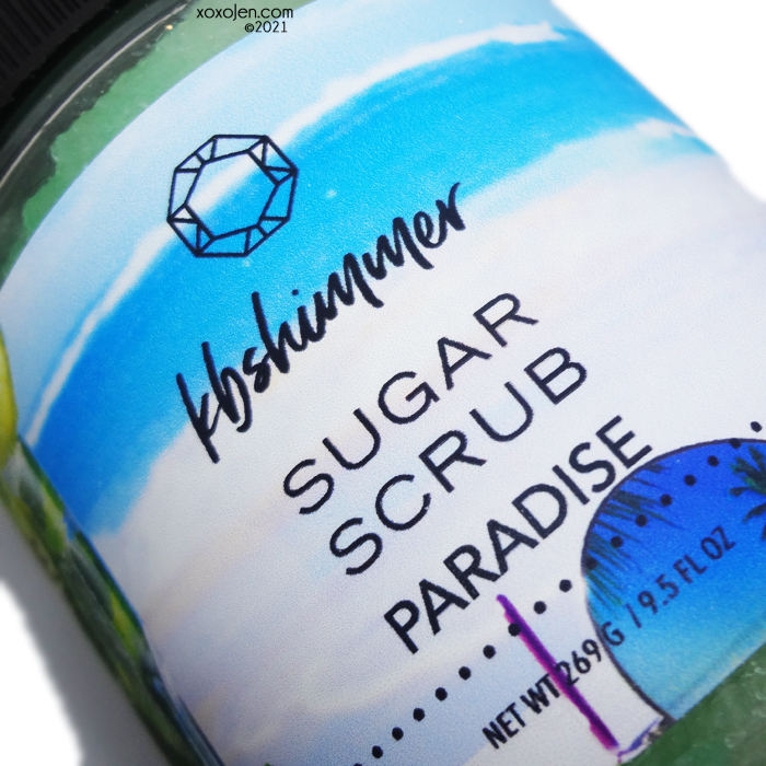 xoxoJen's swatch of KBShimmer Paradise sugar scrub