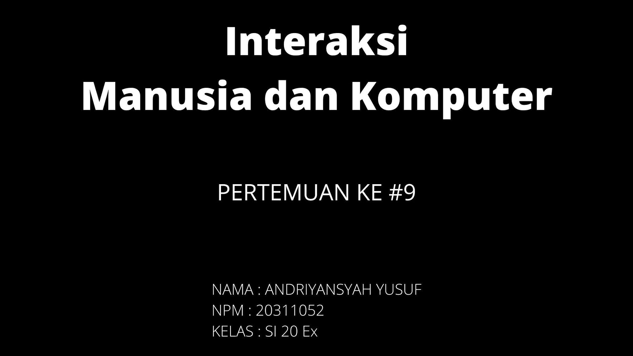 IMK Ragam Dialog Pertemuan Ke9 Ucup Kun Personal