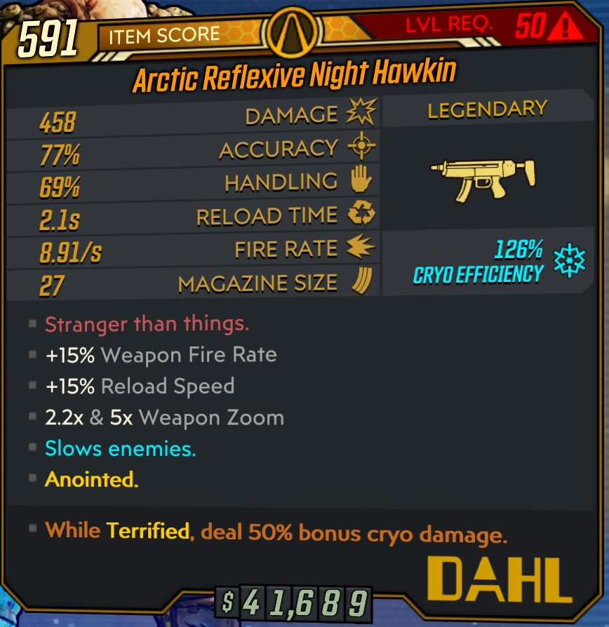 Borderlands 3 PS4 Legendary Weapons Frosty Zane Terror Cryo Build