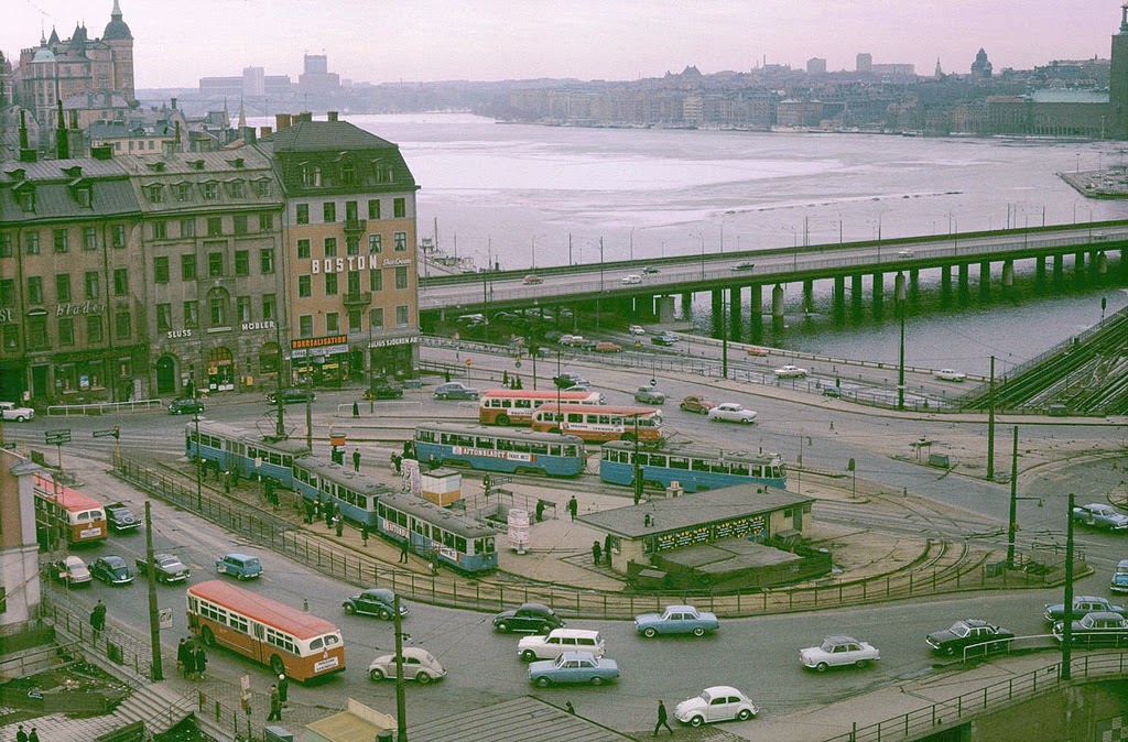 Beautiful Vintage Color Photographs Showing Transport in Stockholm in
