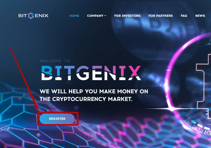 Регистрация в Bitgenix