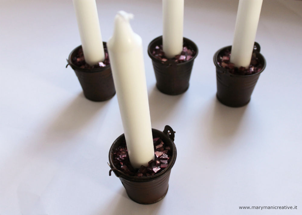 Candele Avvento Fai Da Te Corona dell'Avvento con candele e secchielli fai da te - Mariangela Vaia