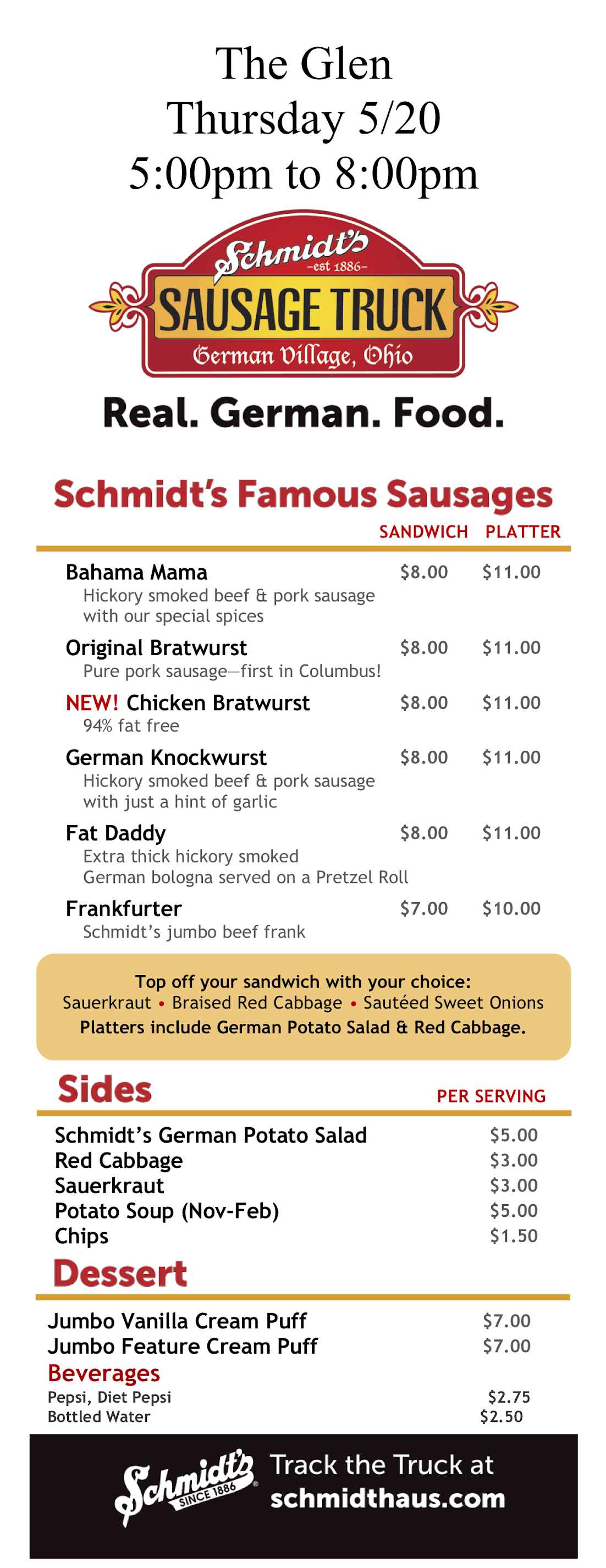The Glen Civic Association GCA Food Truck Thursday Schmidt’s