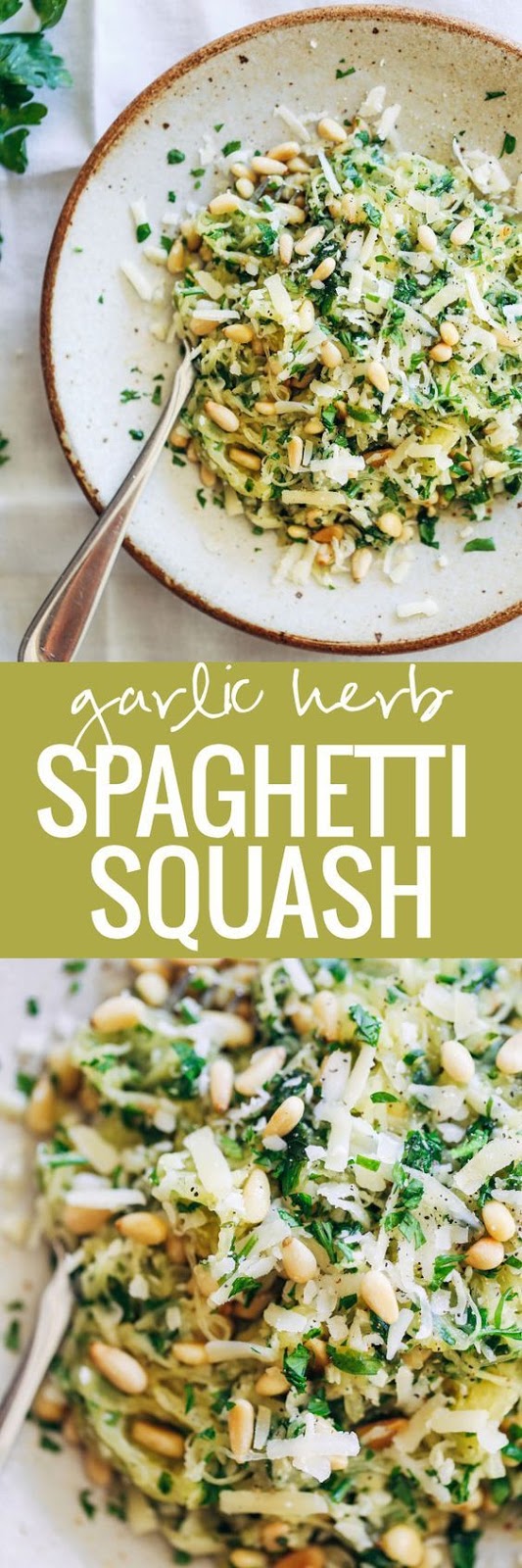 Garlic Spaghetti Squash with Herbs - Healthy Food Diet Family