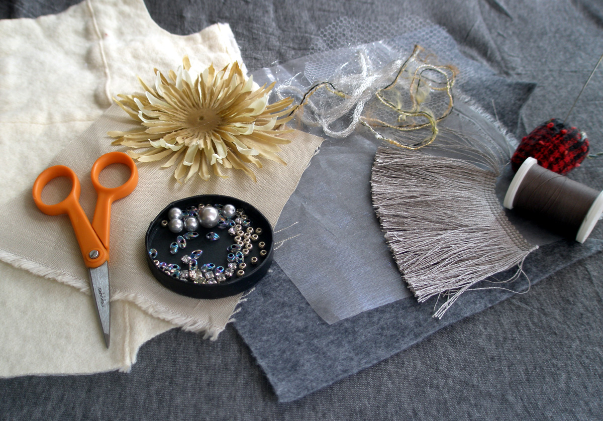 Sew Old Sew New Beaded Fringe Flower TUT