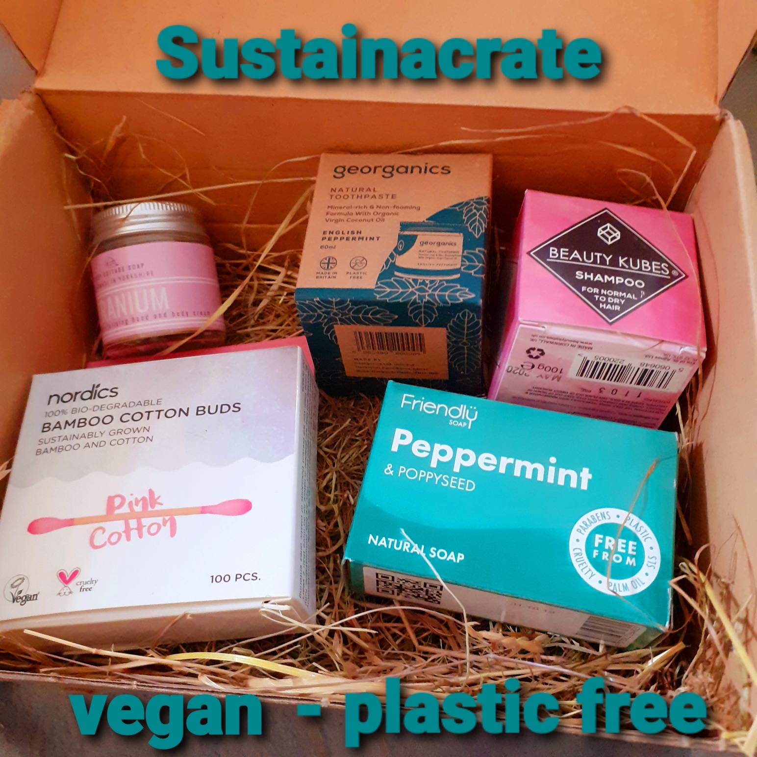 The Sustainacrate Monthly Subscription Box Vegan, plastic free