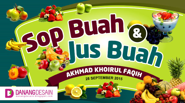 Contoh Desain  Banner  atau Spanduk Sop Buah  dan Jus  Buah  