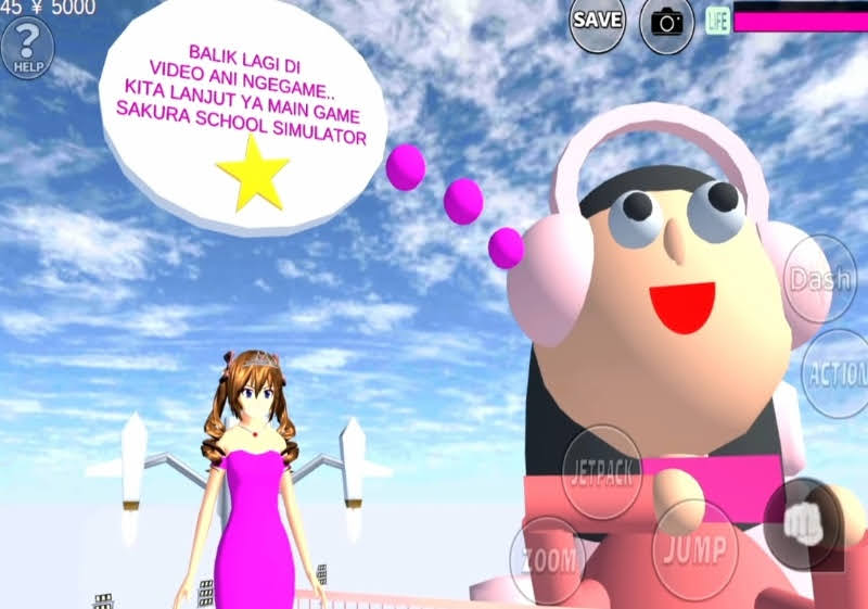 ID Patung Besar Ani Nurhayani di Sakura School Simulator