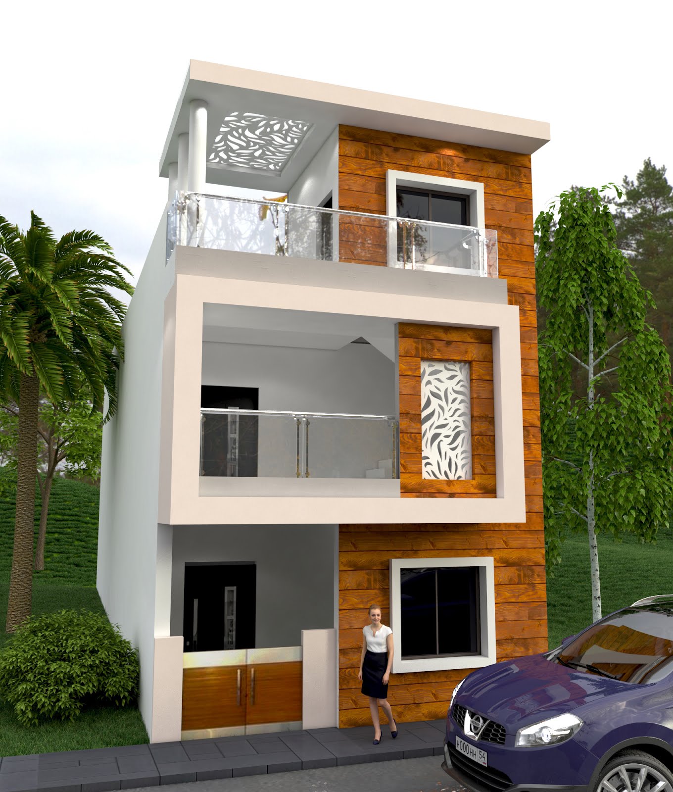 15x40 House Plan With 3d Elevation By Gaines Ville Fine Arts