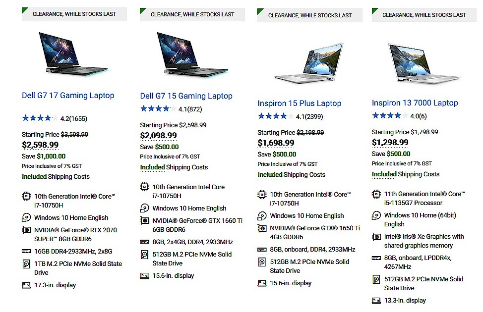 Dell Laptop Clearance Sale Up To 1000 Off While Stocks Last All