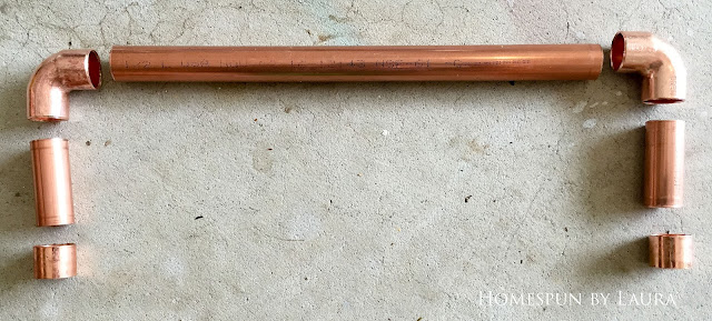 DIY copper and wood plant stand, laptop shelf - easy cheap inexpensive project