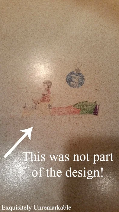 This was not part of the original design text over stain of countertop