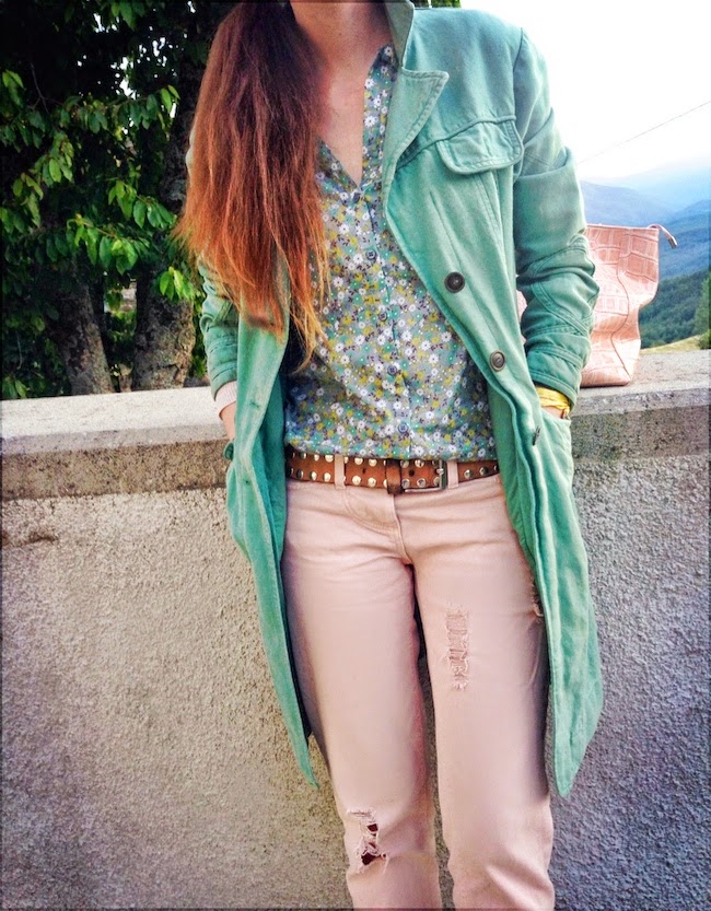 THE FASHIONAMY by Amanda Fashion blogger outfit, lifestyle, beauty, travel,  events: Green and pastel pink outfit - verde e rosa cipria con zeppe  Fiorangelo