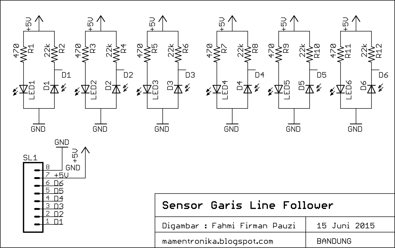 mamentronika TUTORIAL Membuat  Sensor Garis Robot Line 