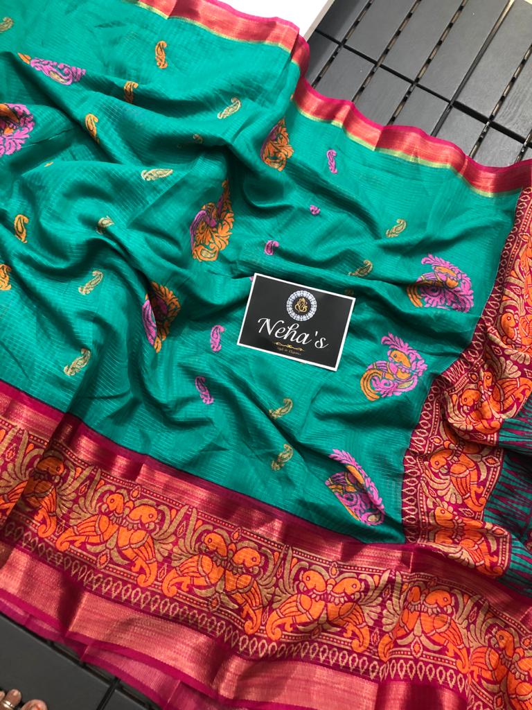 Soft Chanderi silk sarees