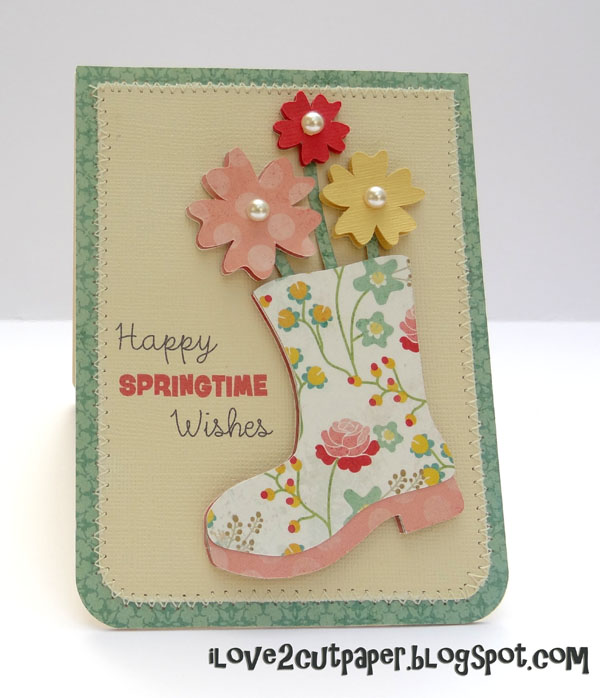 Boot, Wellington Boot, springtime card, ilove2cutpaper, LD, Lettering Delights, Pazzles, Pazzles Inspiration, Pazzles Inspiration Vue, Inspiration Vue, Print and Cut, svg, cutting files, templates, Silhouette Cameo cutting machine, Brother Scan and Cut, Cricut