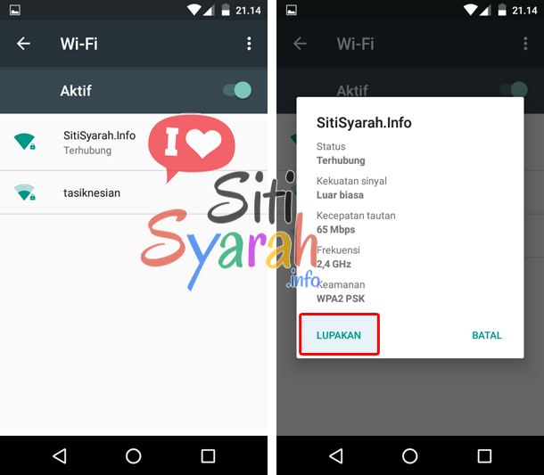 android tidak bisa internet lewat Wifi