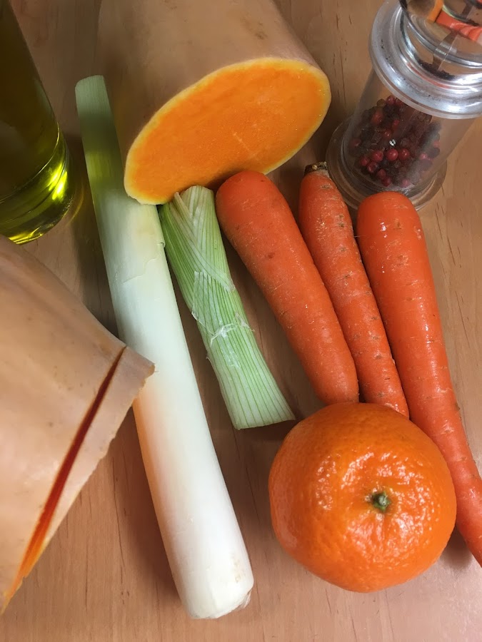 Crema de calabaza y naranja Cocina