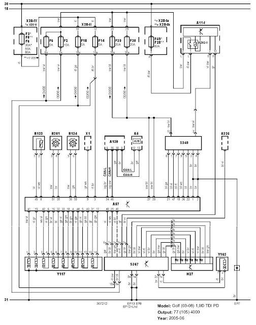 automatic transmissionVolkswagen Golf(0308)1.9TDI Wiring DiagramsCars