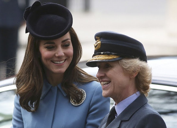 Catherine, Duchess of Cambridge, Honorary Air Commandant attended a church service to celebrate 75th anniversary of the RAF Air Cadets at St Clement Danes Church