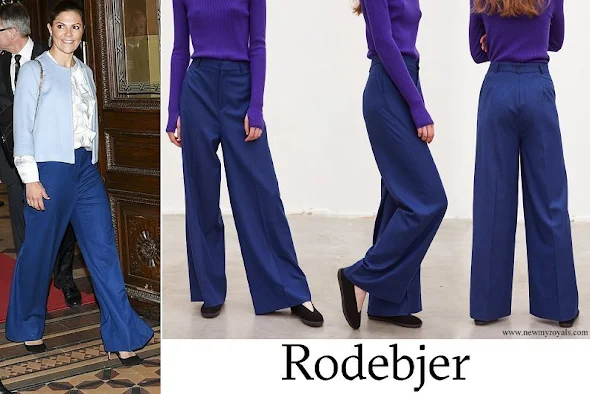 Crown Princess Victoria wore Rodebjer Simone Pant in Blue