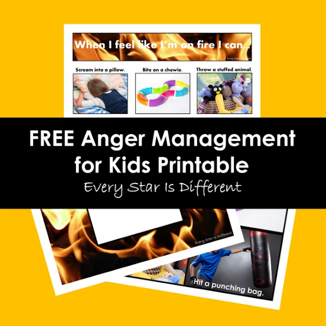 FREE Anger Management for Kids Printable: When I'm on fire I can...