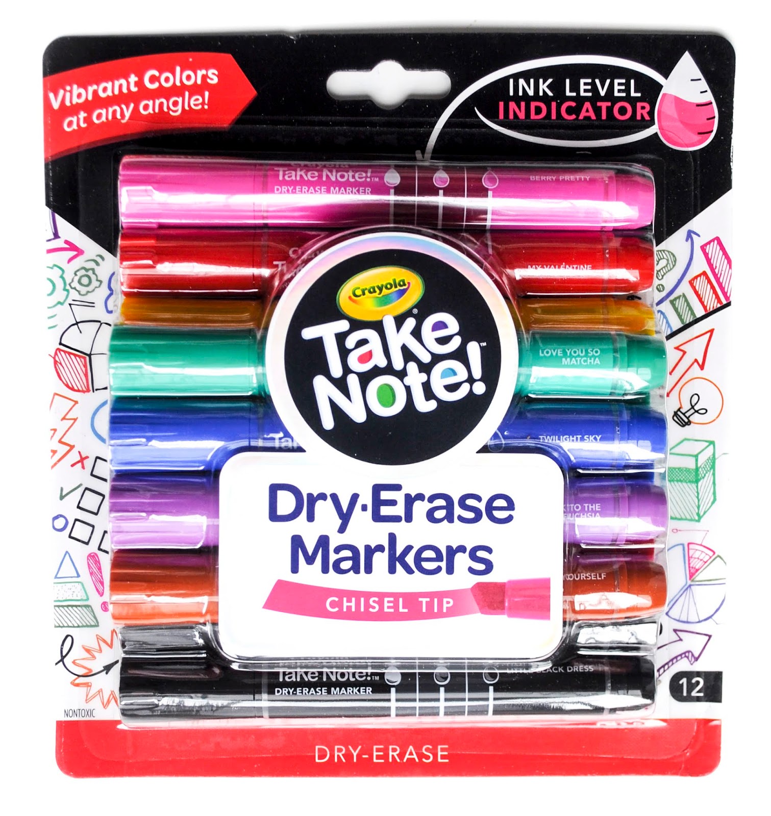 Crayola Take Note! Marker Pens, W Ashable, Felt Tip, Pens, Pencils &  Markers