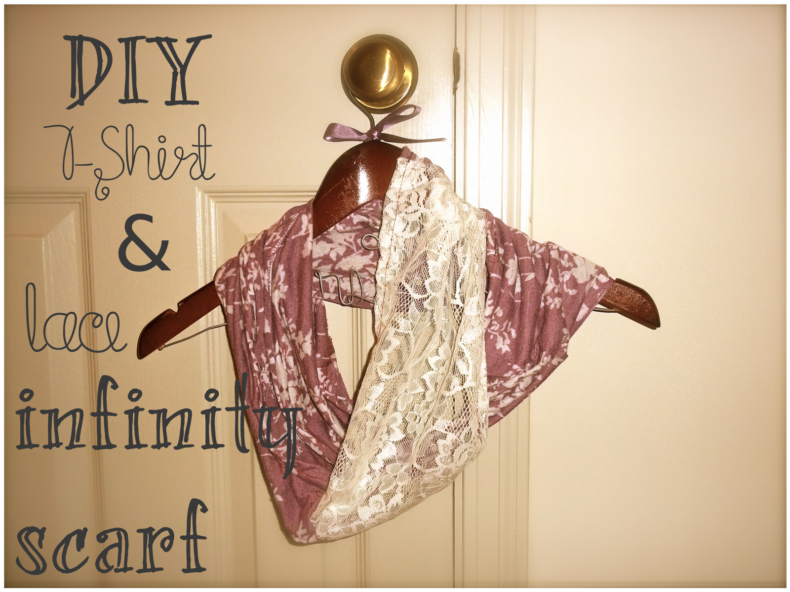 little miss lovebird: DIY T-Shirt & Lace Infinity Scarf