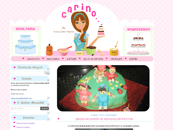 Carino Butik Pasta Tasarım&Organizasyon Blogu Tasarımı ve Kartvizit-Logo Tasarım
