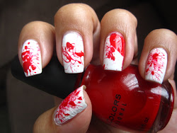 nail bloody halloween splatter nails right