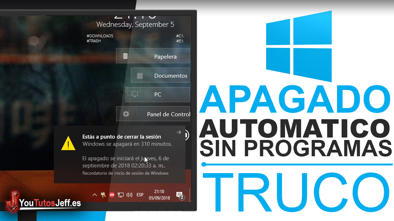 Como Apagar mi PC Automáticamente Sin Programas - Trucos Windows