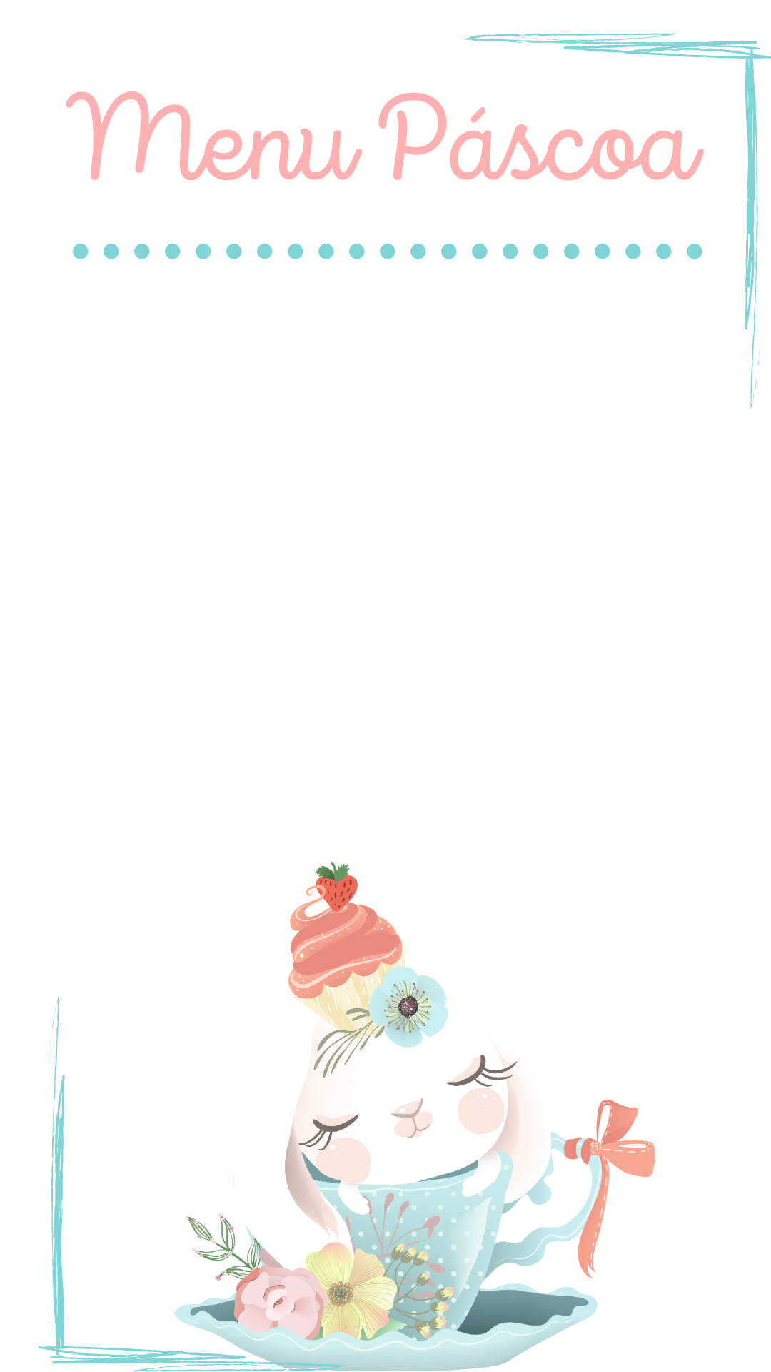 Menu Cardápio de Páscoa grátis para baixar e editar Cantinho do blog